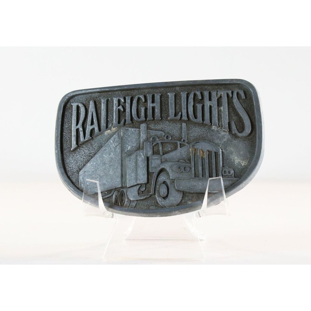 Raleigh Lights Cigarettes Belt Buckle Tobacco Trucking Solid Metal Buckle